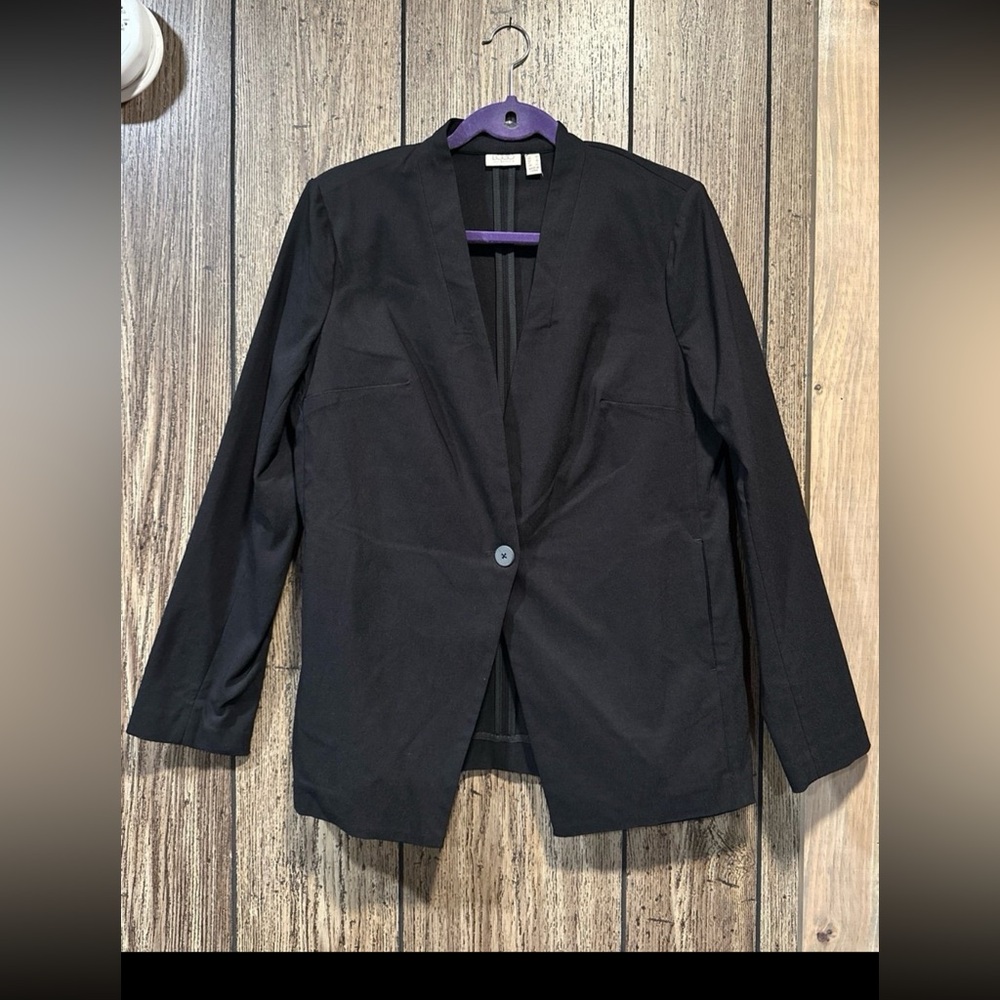 LOGO by Lori Goldstein AnyWEAR One Button Blazer